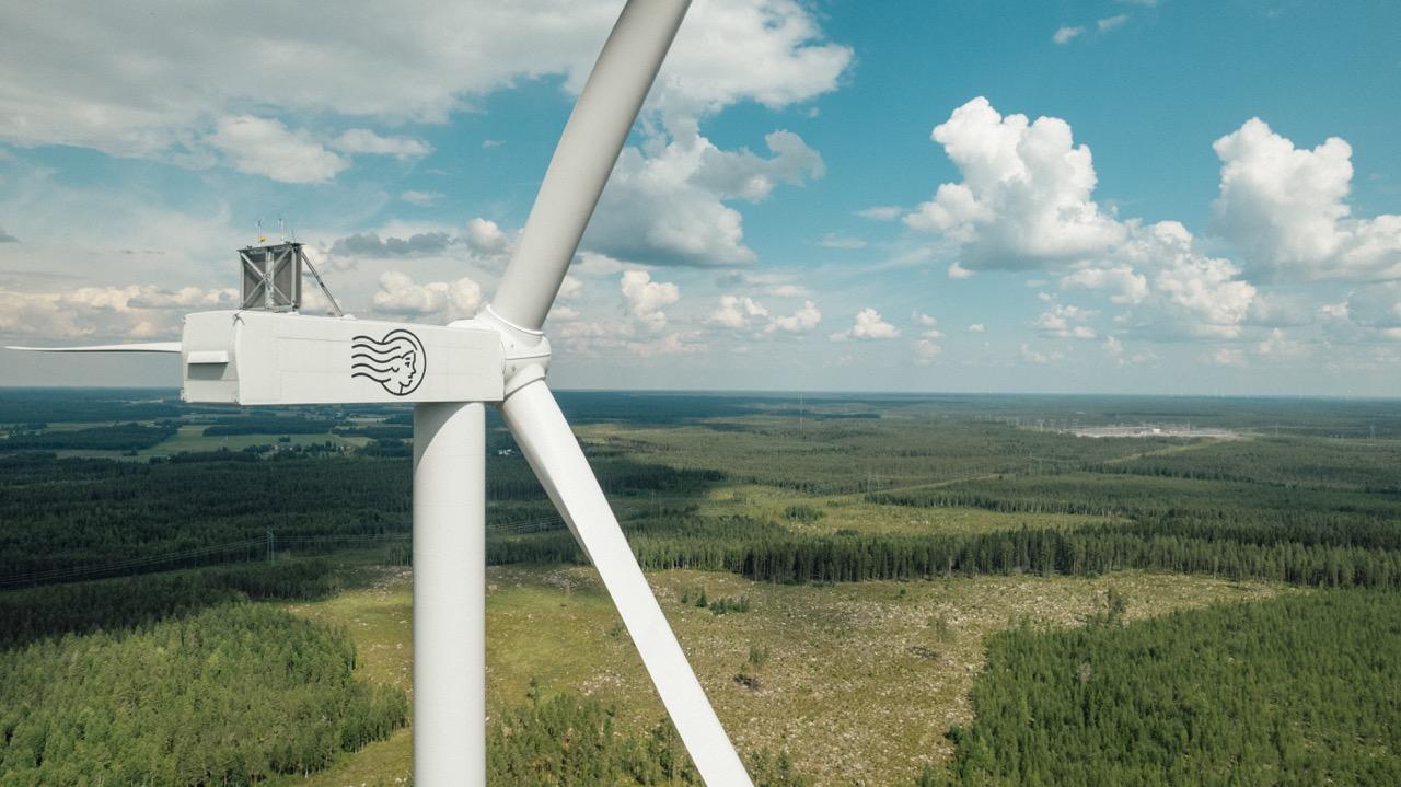 Ilmatar's windmill installed in a wide land