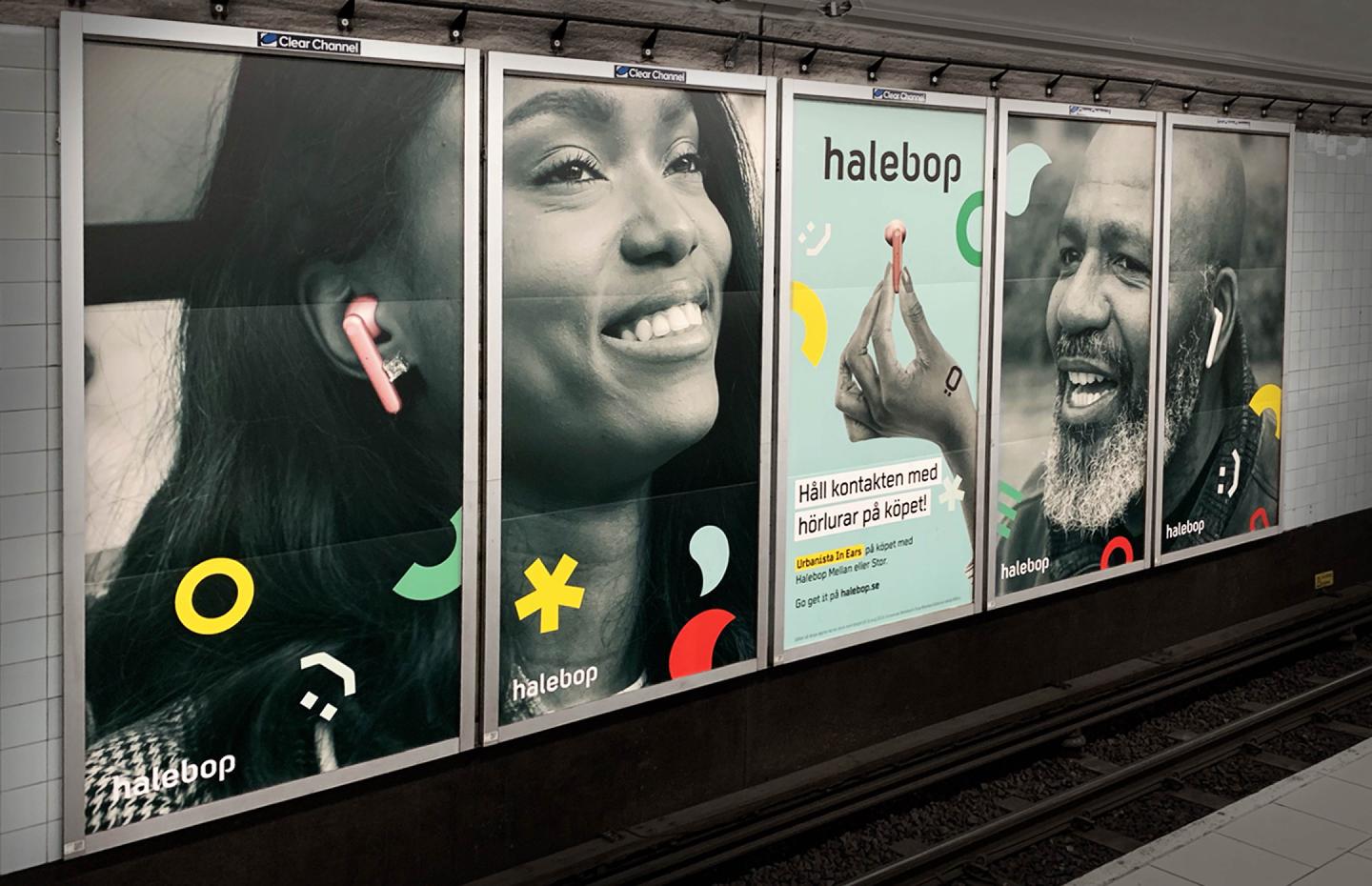 Halebop signs in subway